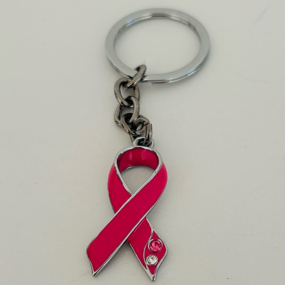 Breast Cancer Awareness Ribbon Keychain